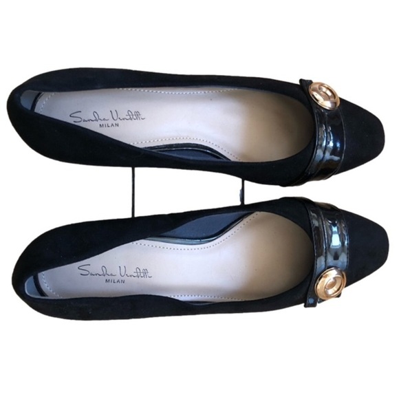 Sandra Vendetti Milan Faux Suede Low Heeled Pumps Size 8 - Picture 3 of 8